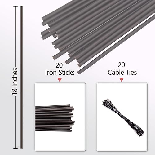 Miniatura 3 de Estacas para plantas, 20 palitos para plantas, estacas de soporte para plantas de interior y exterior, plantas en maceta, flores, orquídea peonía,