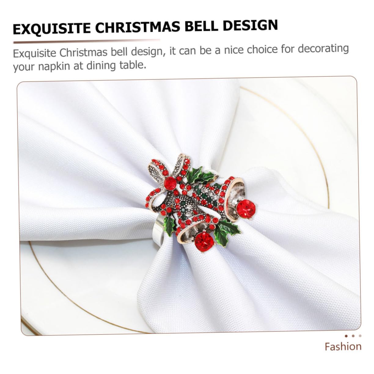 Cabilock 2 Sätze Weihnachtsserviettenringe Weihnachtsdeko Küche Christmas Decorations Table Neon Weihnachtsgirlande Gold Weihnachten Serviettenschnalle Serviettenring Halter 6 Stück * 2