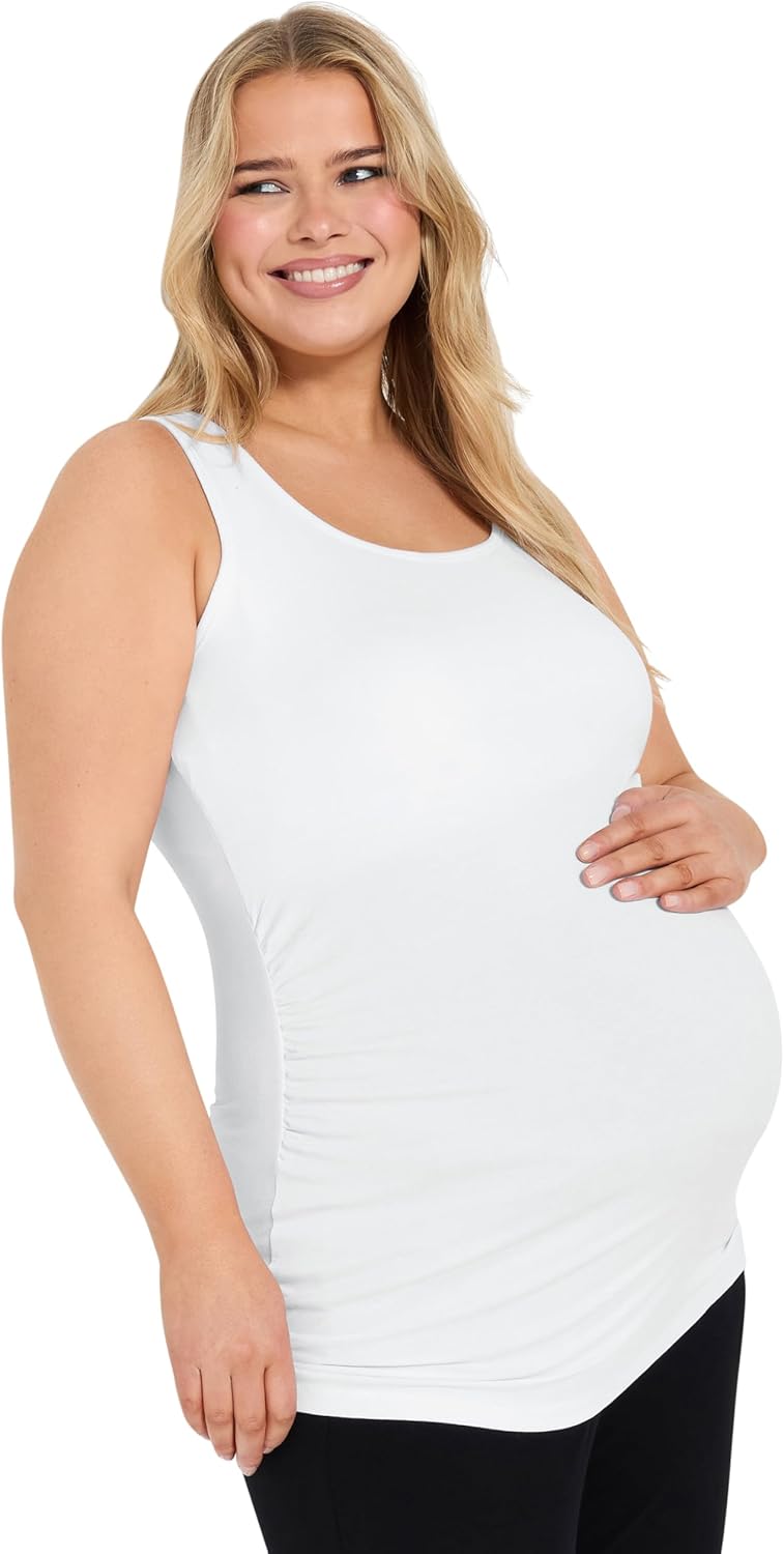 Bump It Up Maternity Plus Size Curve Bralette Support Undershirt Top Black