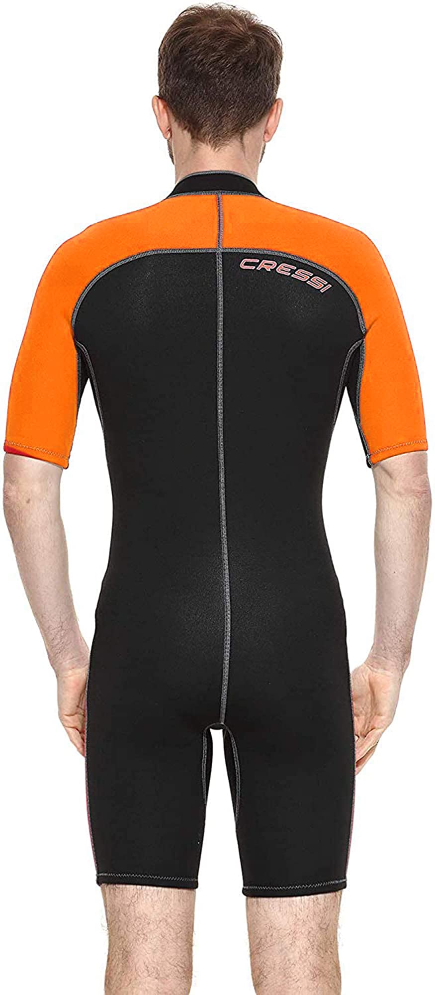 *MUTA LIDO SHORTY UOMO NERO/ARANCIONE 2mm XXL/6