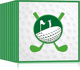 50 Pieces Golf Napkins,Disposable Golf Party Guest Cocktail Napkins for Birthday Party, Golf Theme Party Supplies-6.5 x 6.5 Inch