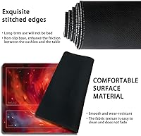 Vista 13 de Tapete de juego MTG cosido de alta calidad con zonas y respaldo de goma antideslizante, tapete de juego TCG de 24 x 14 pulgadas para MTG y otros Dkt