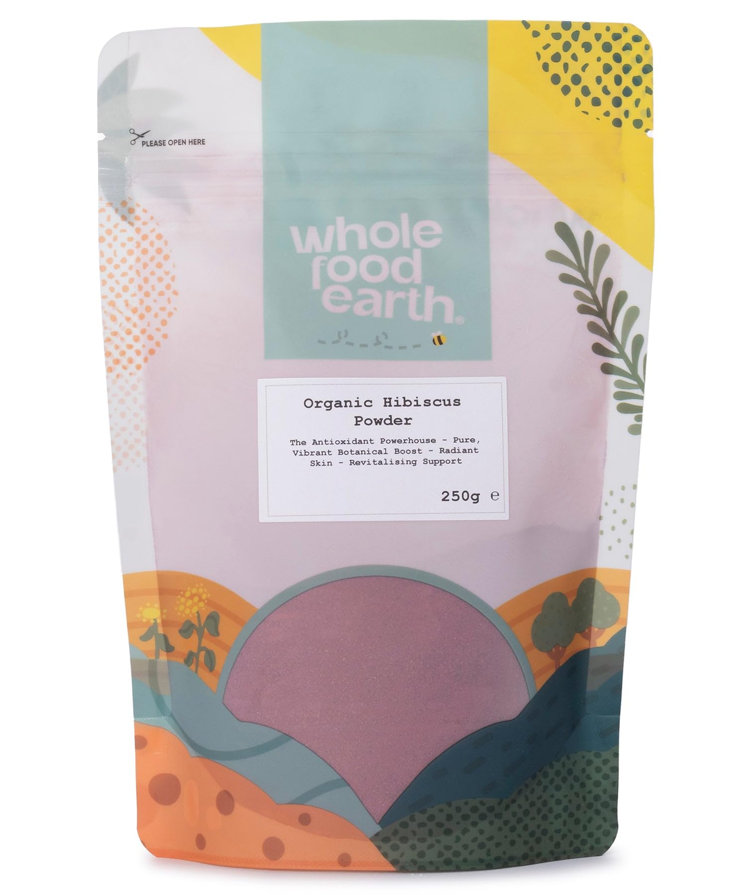Wholefood Earth Organic Hibiscus Powder 250g | Organic | Vegan | Natural