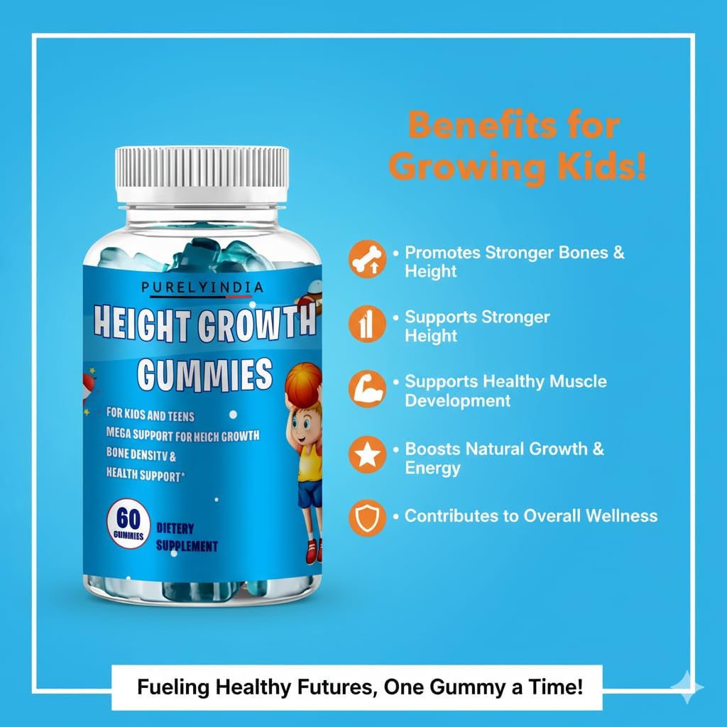 Kids Multivitamin Gummies with Ashwagandha | Immune, Mood & Focus Support – Non-GMO, Natural Fruit Flavors, Low Sugar | 60 Gummies