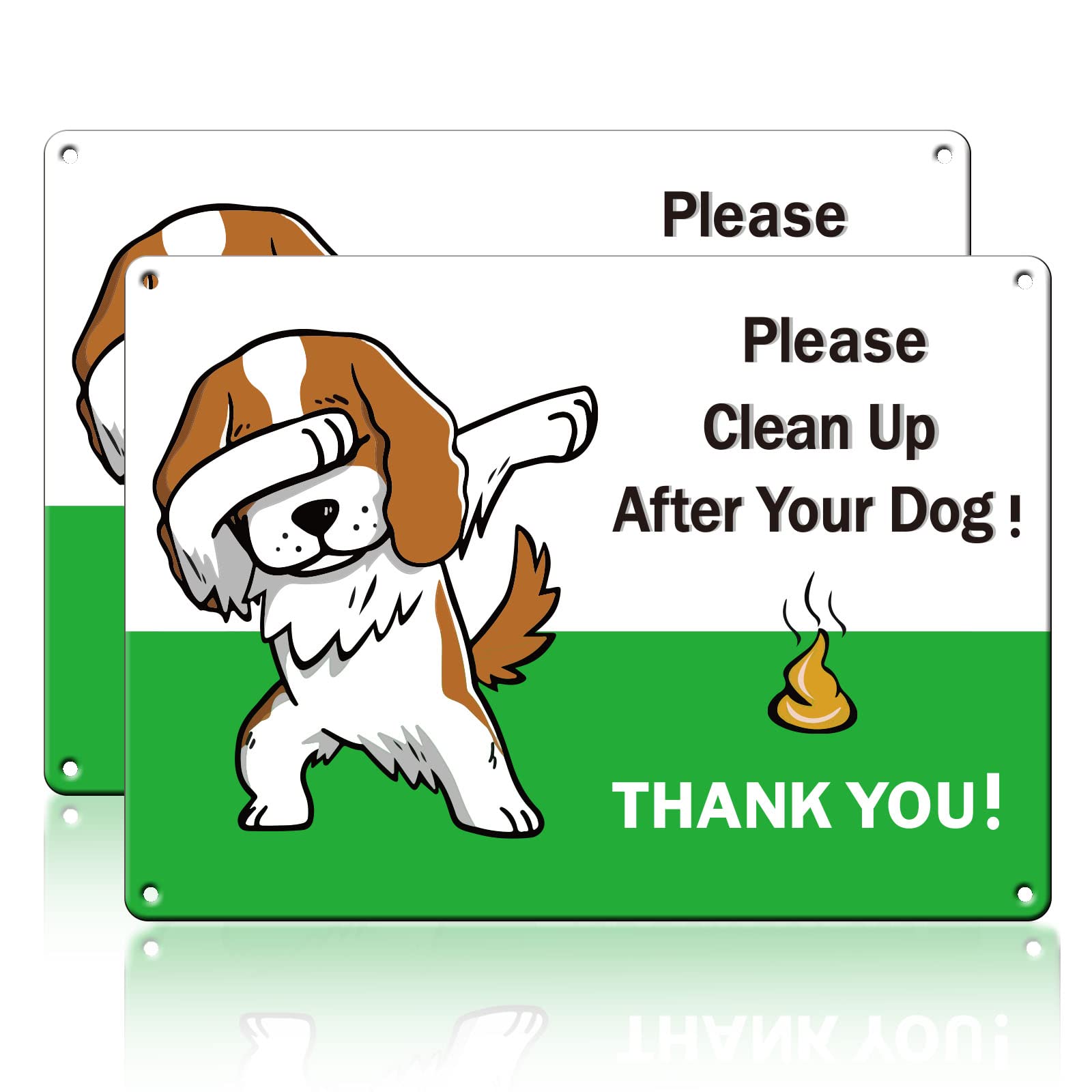 Panneau d'avertissement 250x180mm pour chien avec enseignes de cour et protection anti-UV