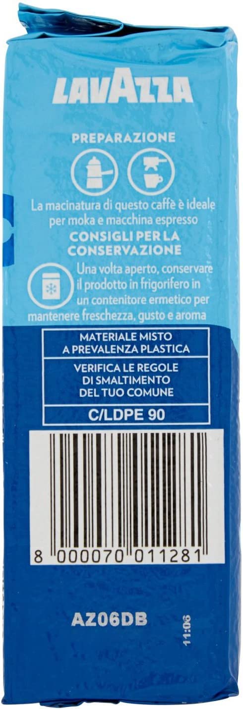 20x LAVAZZA DEK Entkoffeiniert Kaffee 250g gemahlen Italienisch espresso coffee