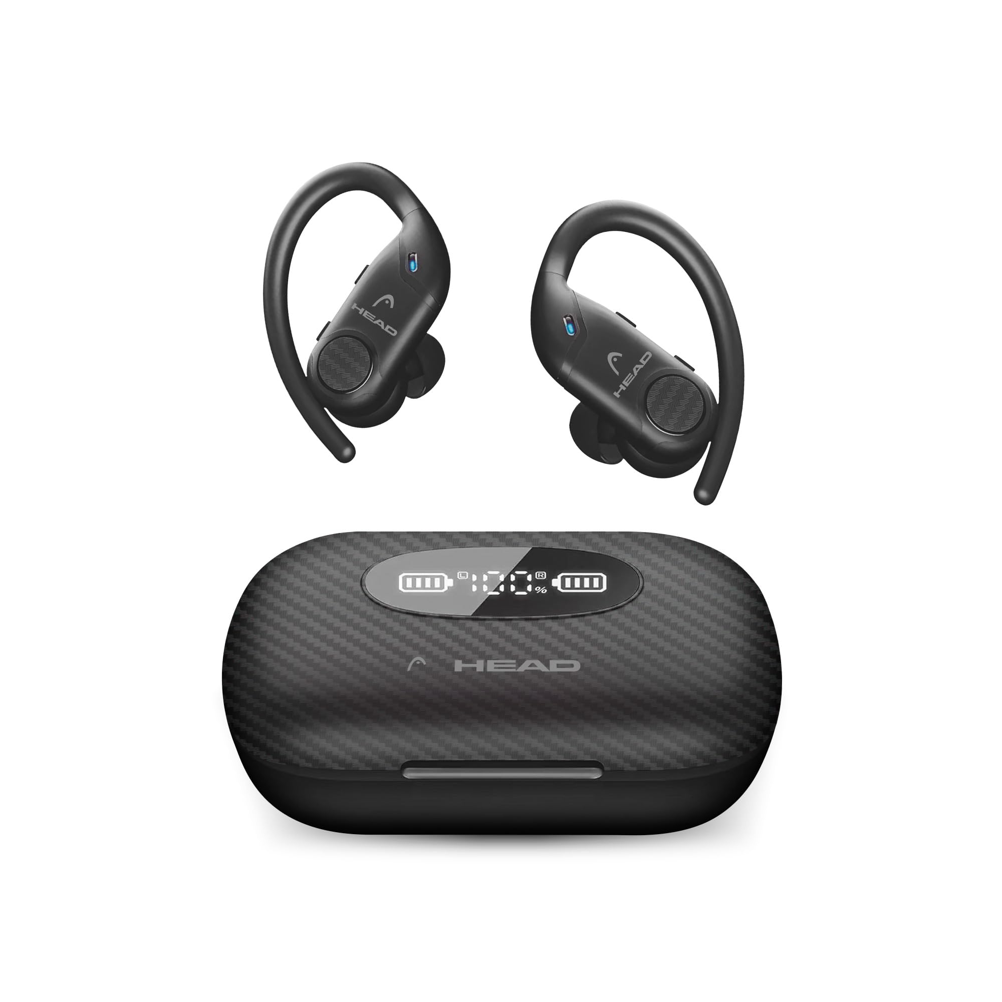 HEAD Auriculares Inalámbricos Deportivos - 8h de Reproducción, Cancelación Ambiental, Resistentes a Lluvia y Nieve - Para Correr y Running
