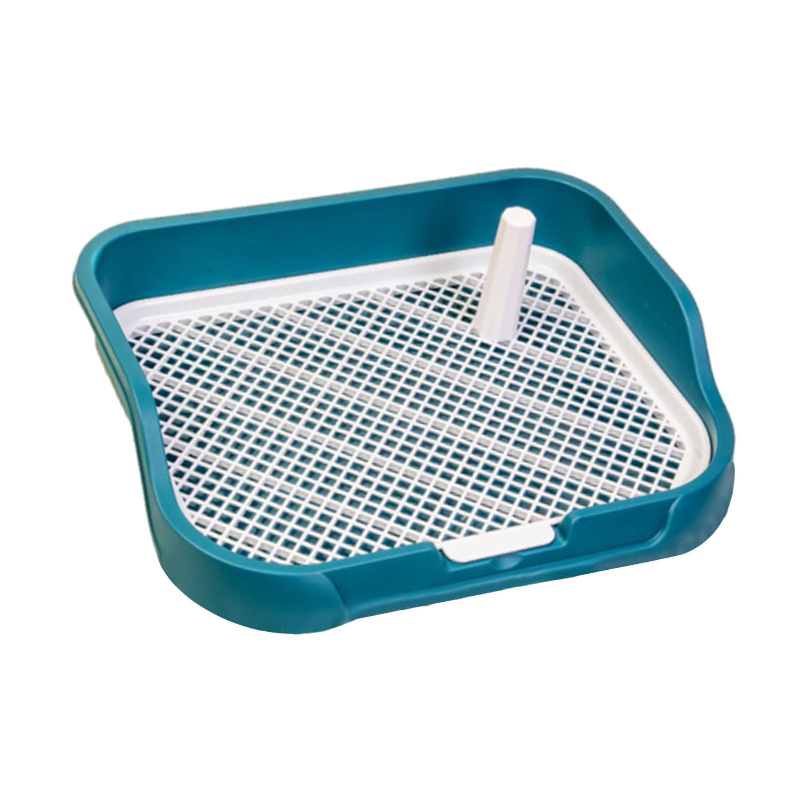 Zambuph Dark Green Puppy Training Toilet Tray Indoor Dog Potty Featuring Mesh Grid Sturdy Construction And Convenient Removable Post Dog Potty Tray Pet Indoor Training 49X39x10cm