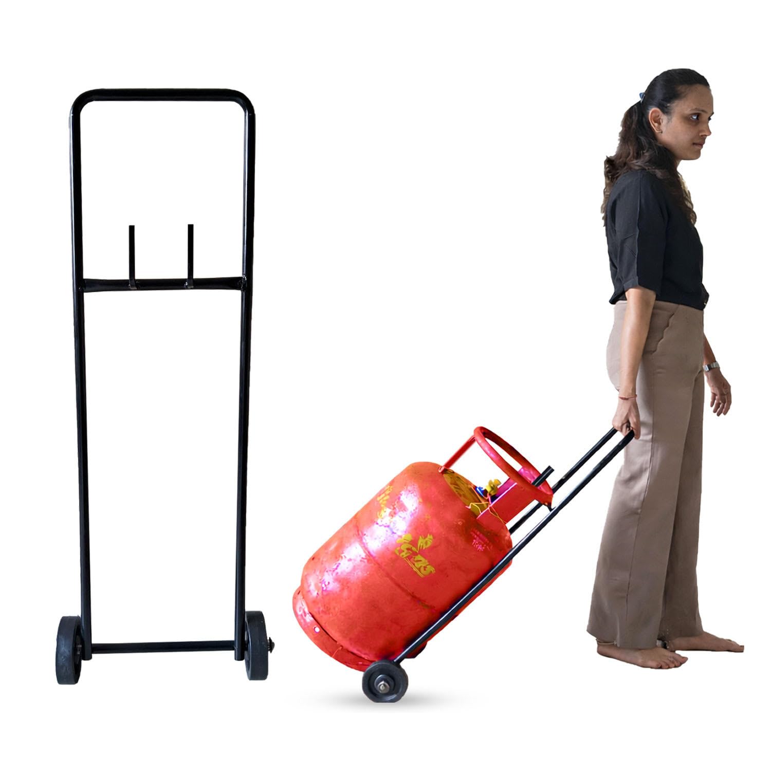 A to Z Hub GT- Heavy Duty LPG Cylinder Carrying/Lifitng trolly Without Touching,LPG Gas Bottle Shifting Stand/Moving Transfer for home LPG agency,restaurant,hotel,schools,catering