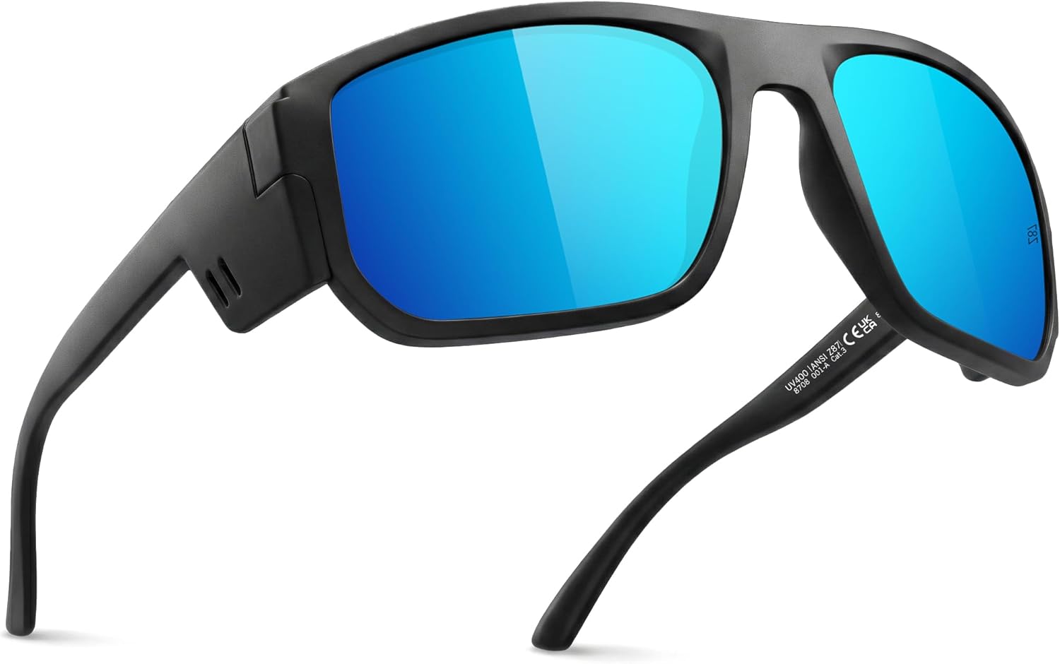 MAXJULI Z87 XL Side Shield Sunglasses for Men with Big Heads TR90 Ultralight UV400 Protection Safety Glasses 8708
