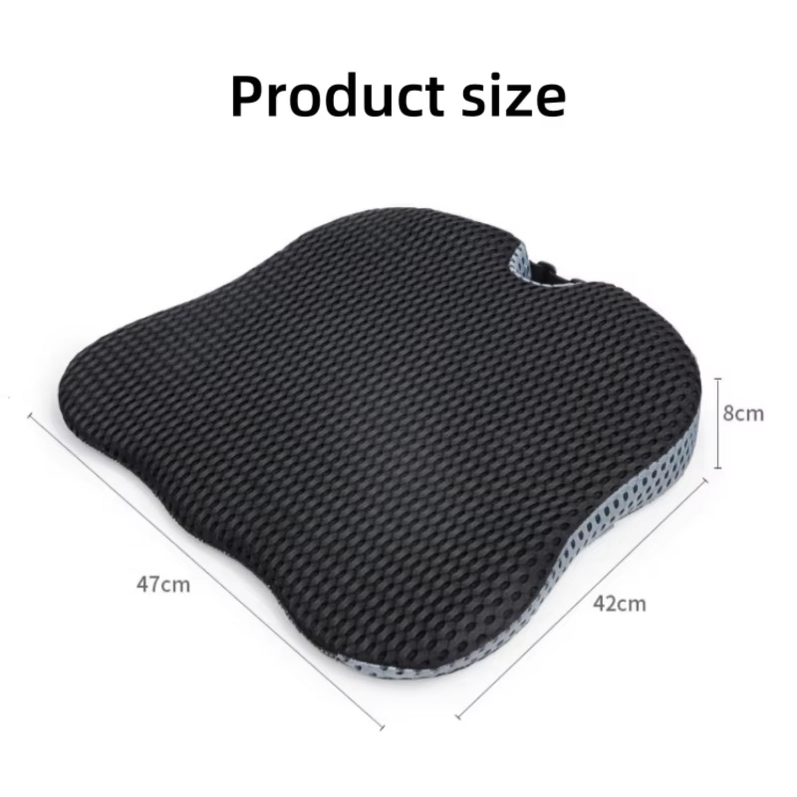 Siège Rehausseur pour Conducteur Adulte pour VW T-ROC SUV 2017-2023, Coussin de Voiture Élévateur de Mousse à Mémoire de Forme,Black