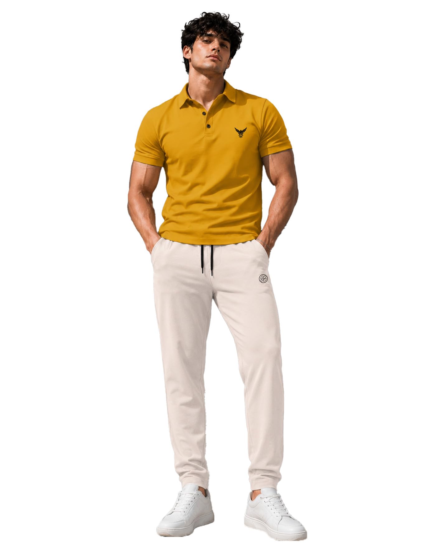 ausk Men's Polo Collar Co-Ord Set | Cotton Blend Half Sleeve Polo T-Shirt with Track Pant | Casual Summer Wear | Fashion Clothing Set-picture-37