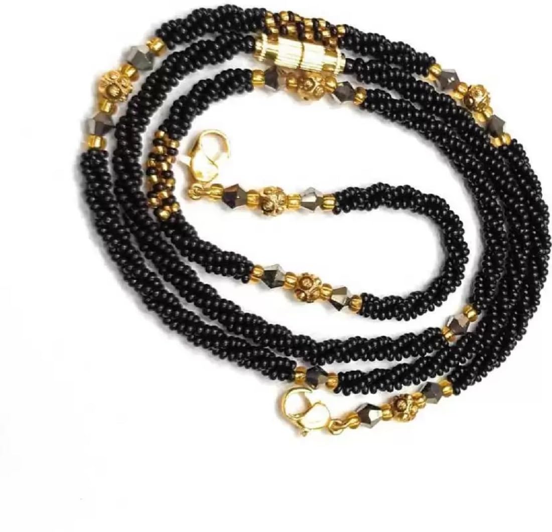 See full amazon price history chart for LIGAMENT Black Crystal Moti Beads Golden Mangalsutra Chain for Women LIGAMENT Black Crystal Moti Beads Golden Mangalsutra Chain for Women (B0CTKM7QF6) Amazon Price History, Amazon Price Tracker