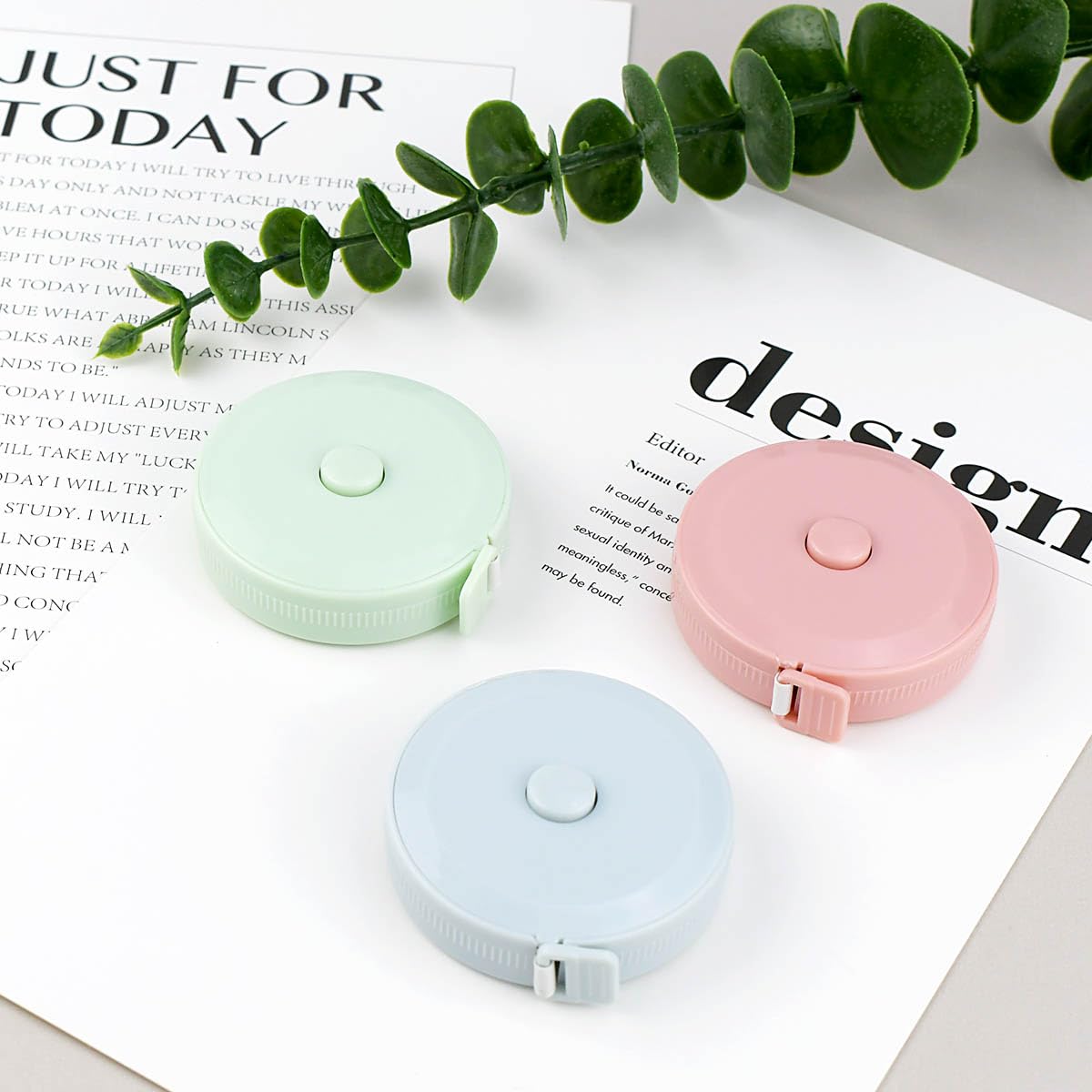 3 Pack Retractable Tape Measure Measuring Tape for Body Sewing Tape Soft Tape Measure for Tailor Fabric Cloth Craft Weight Loss Measurements 60-Inch 1.5 Meter Dual Sided Scale Ruler (Green Pink Blue)