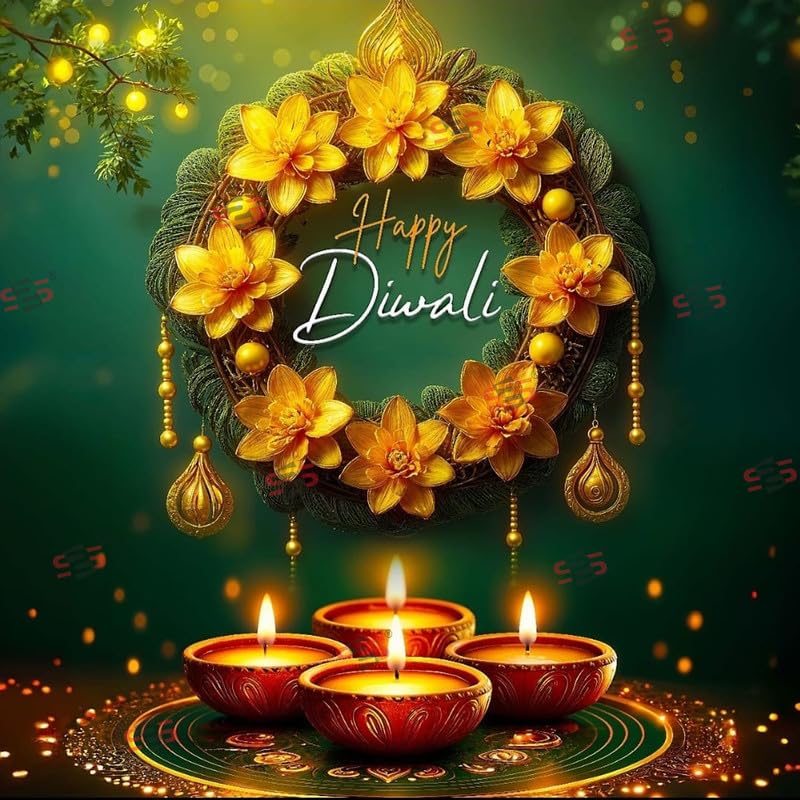 S2S Happy Diwali Backdrop Cloth for Pooja Decoration Traditional, Background Decoration Cloth | Curtain Cloth for Festival, Functions & Ceremonies - (5 x 5 Feet) (Happy Diwali)-image-22