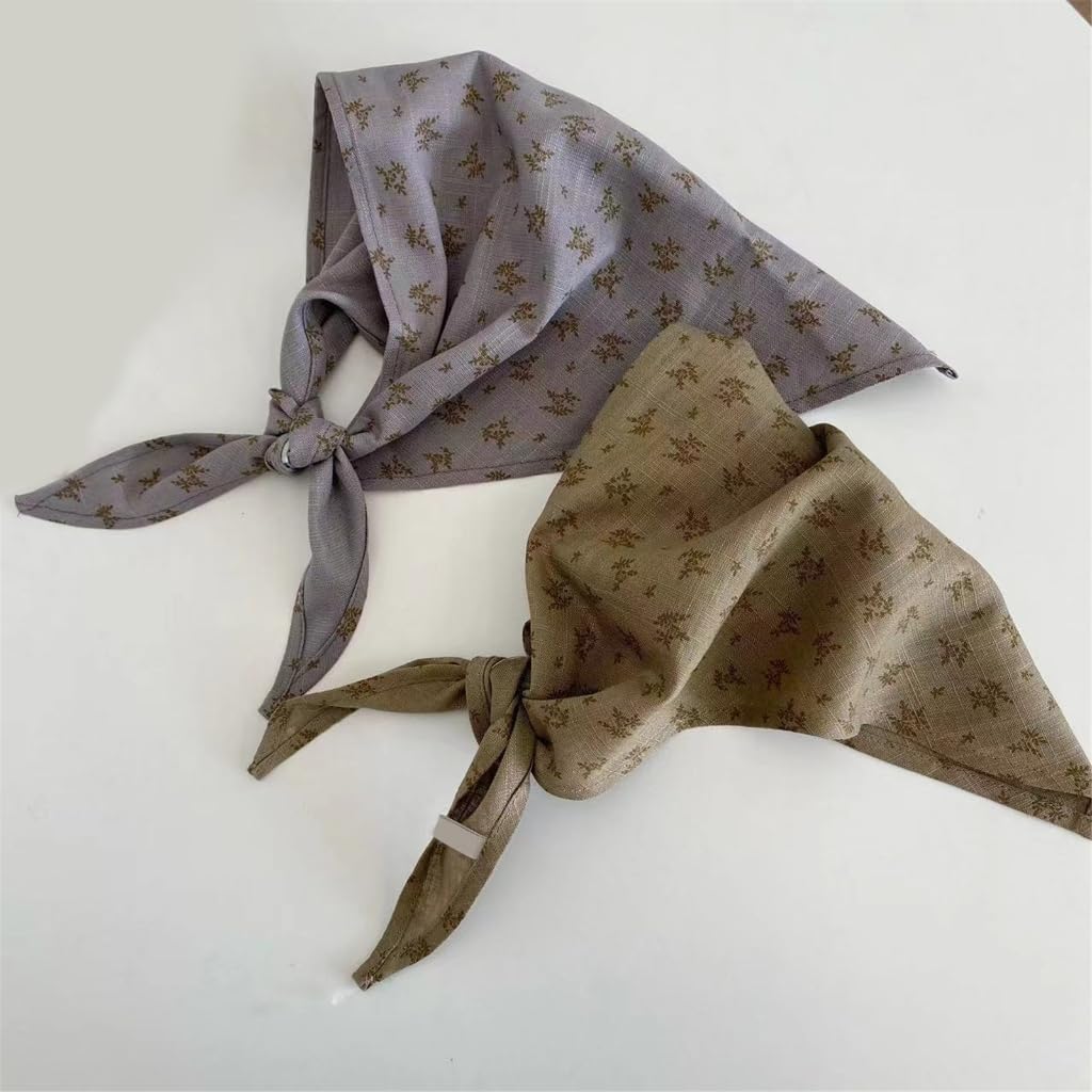 Fashionable Hair Scarf Headwrap for Girl Halloween Flower Pattern Bandana