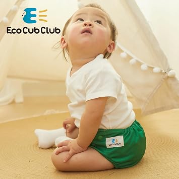 Reusable Washable Cloth Diapers 6pcs for Baby Shower,Leak-Proof Double Gussets Fleece Lining,12 Soft Fleece Inserts & 2 Wet Bags,Packed in Durable Travel Handbag&Key Chain-B-08-F