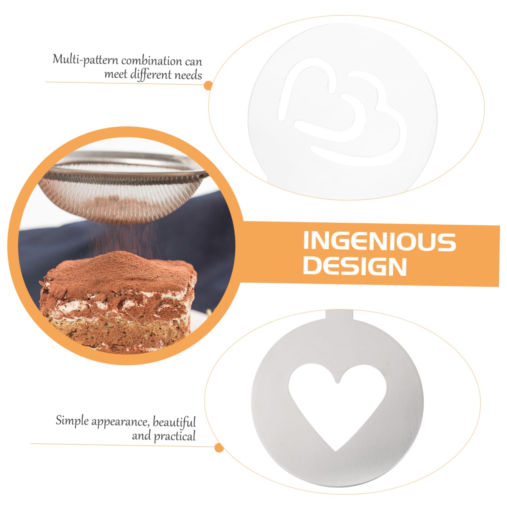 BESTYASH 9pcs Valentine's Day Cookie Stencils Reusable Baking Tools for Coffee Decorating Cake Decorating and Crafts for Romantic Themes and Creative Projects