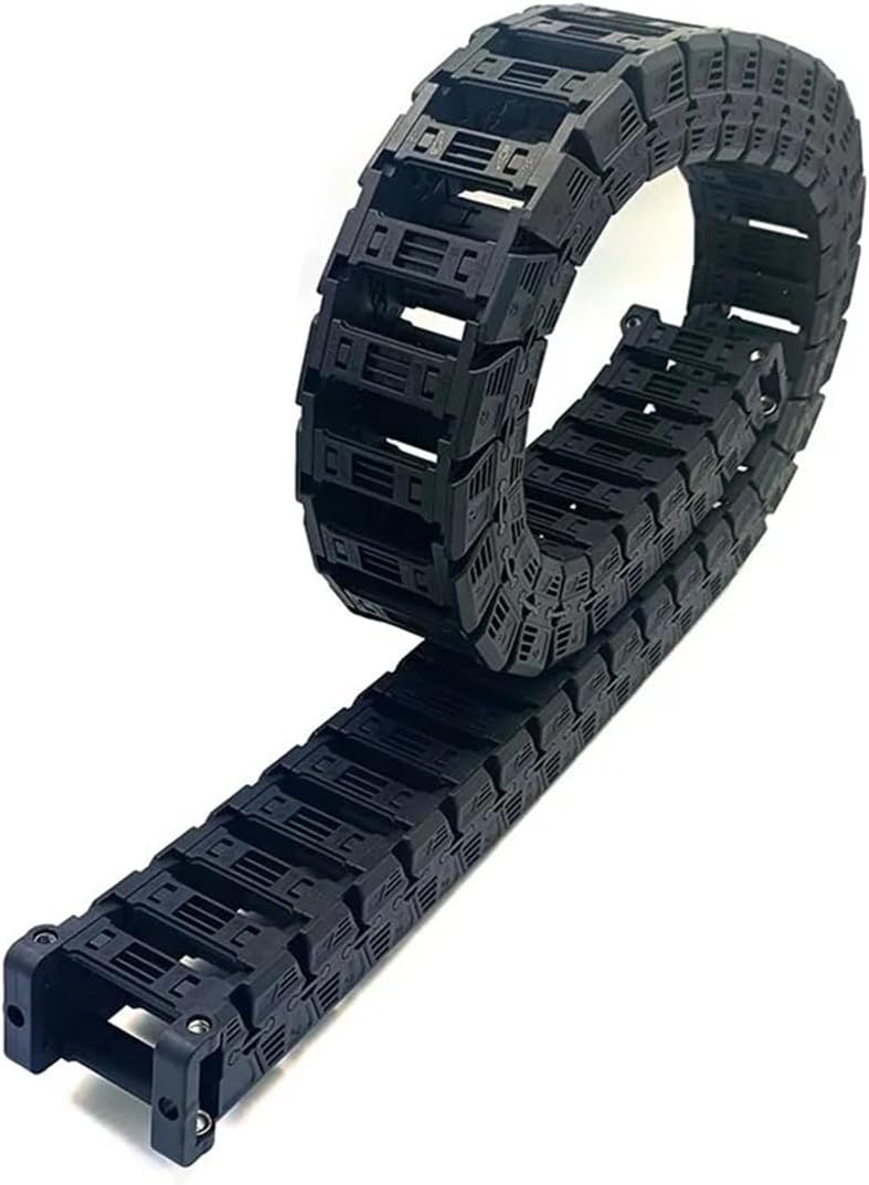 Transmission Chain of Power 1 Meter High-Speed Mute Drag X Chain Wire Carrier Cable Holder Channel Transmission Parts CNC Router Tank Towline Transmission Chain of Power(R55,S25X50 mm)