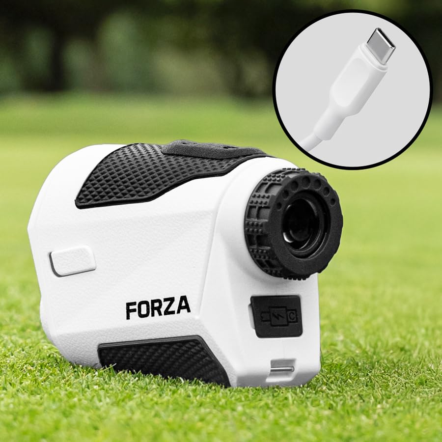 FORZA Télémètre de golf avec vibration de verrouillage de drapeau, portée de 914 m, support magnétique, charge USB-C et résistant à l'eau – Appareil de mesure de distance de précision pour golfeurs