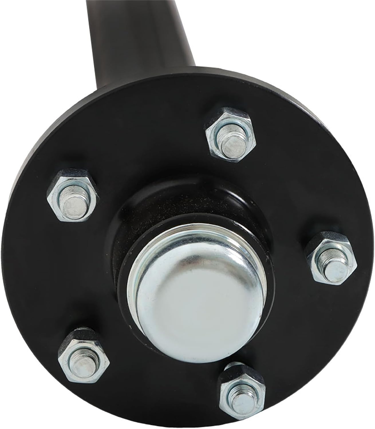 GXYWADY 3500 lb Trailer Axle, 5 Lugs, 4.5 Inches Bolt Pattern, Replacement for 95 Inches Hub Face, 80 Inches Spring Center, 82 Inches Frame Width