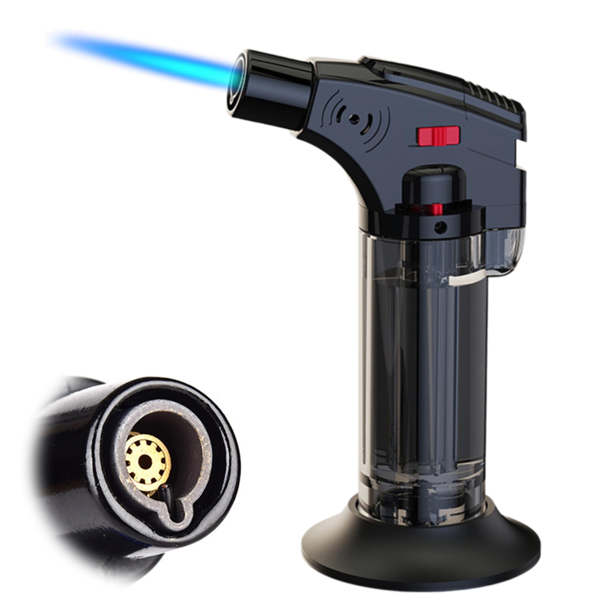 Butane Torch Lighter Butane Lighter Refillable Torch Lighter with Safety Lock and Adjustable Flame Baking Gun Torch Lighter