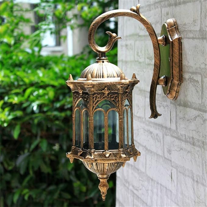 RAGGZZ RAGGZZ Europa Outdoor Wall Lightvilla Garden Lighting Affures Yard Gateway Wall Sconce Retro Decoration Lamp/Svart/40 * 23Cm photo 3