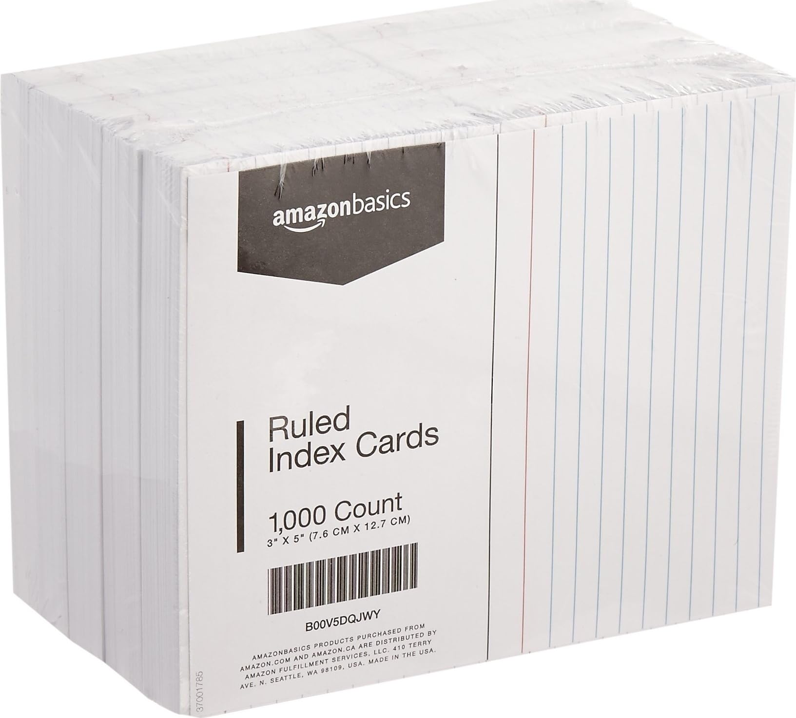 1000 Count Index Cards, 3x5, 10 Packs of 100