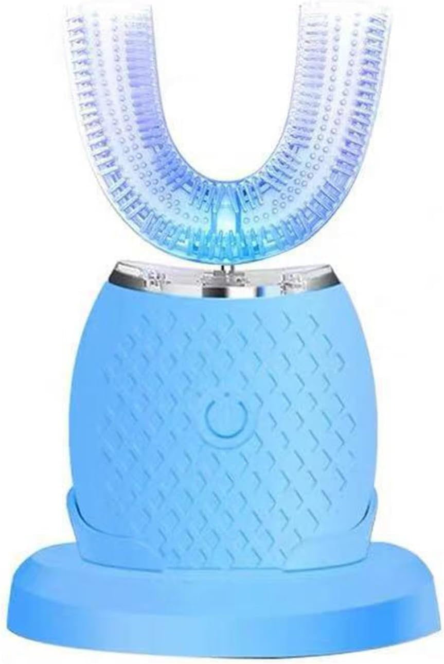 VIDECOR Electric Ultrasonic Toothbrush, Ultrasonic U Shape Toothbrush for Adults, 360° Automatic Electric Toothbrush, Waterproof Electric Sonic Toothbrush for Dental Care,B