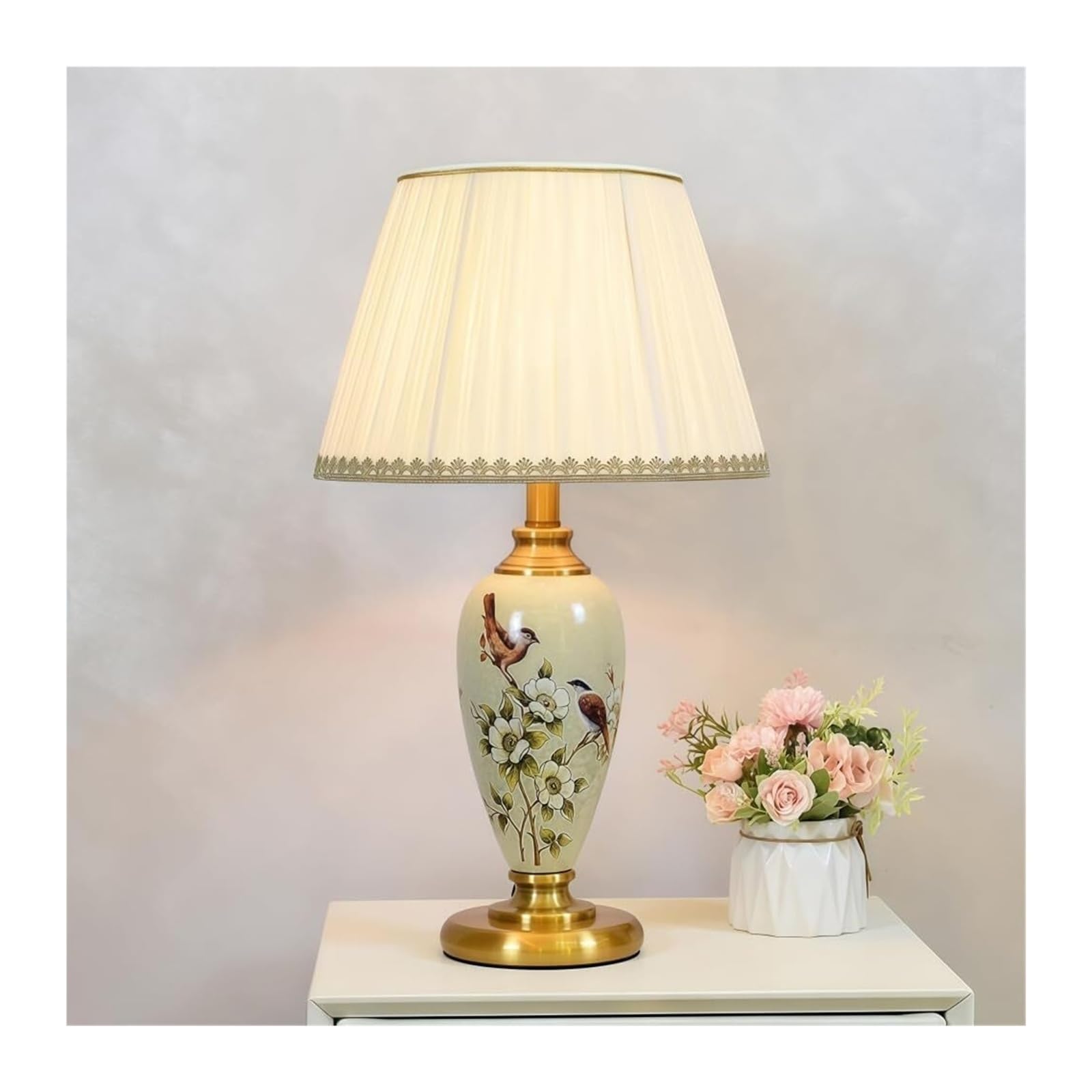 Khukhu Style 3 American Minimalist Modern Ceramic Table Lamp With Creative Desk Light