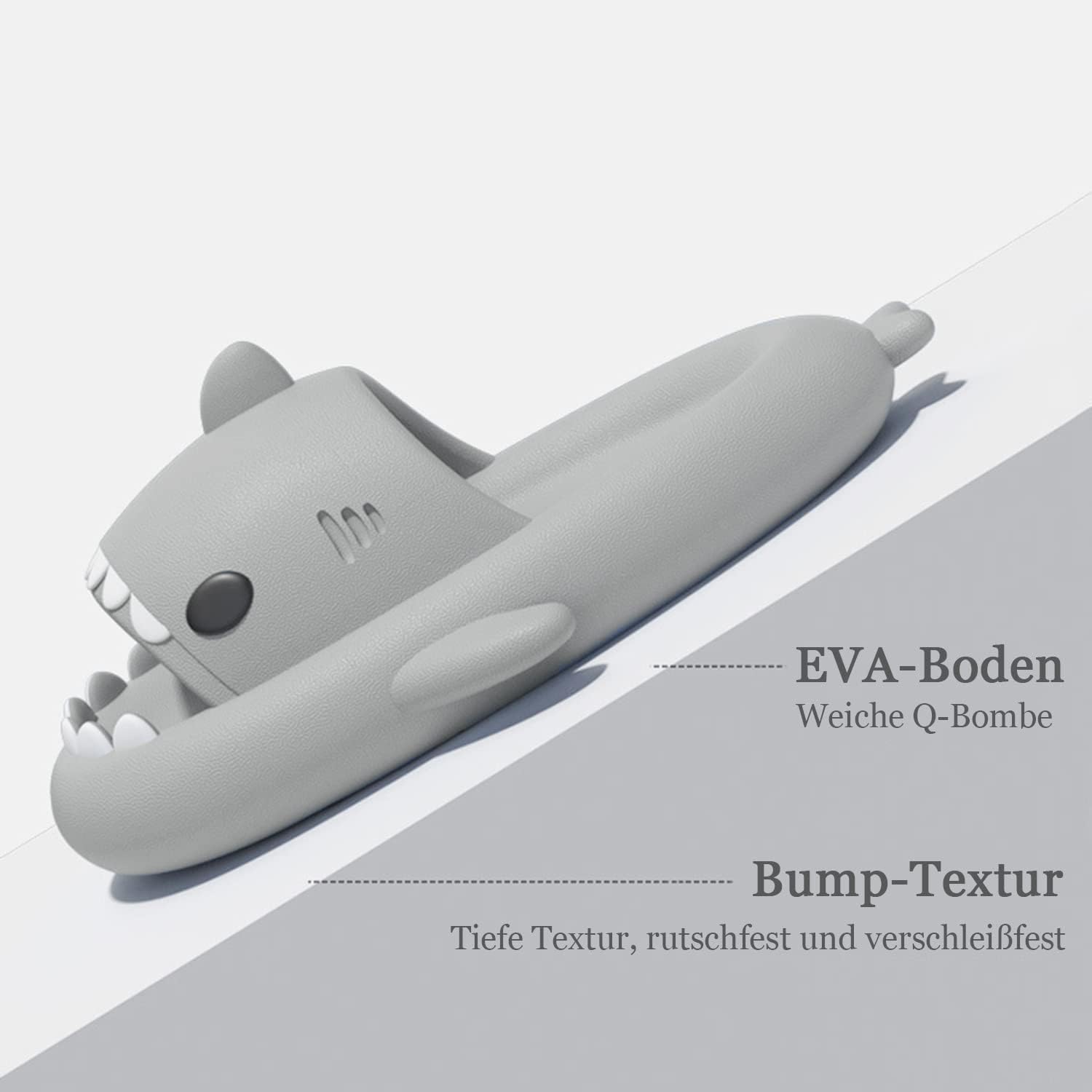 XPKWS Shark Slides for Women and Men Unisex Cloud Slippers Adult Novelty Beach Sandals with Thick Sole - Image 5