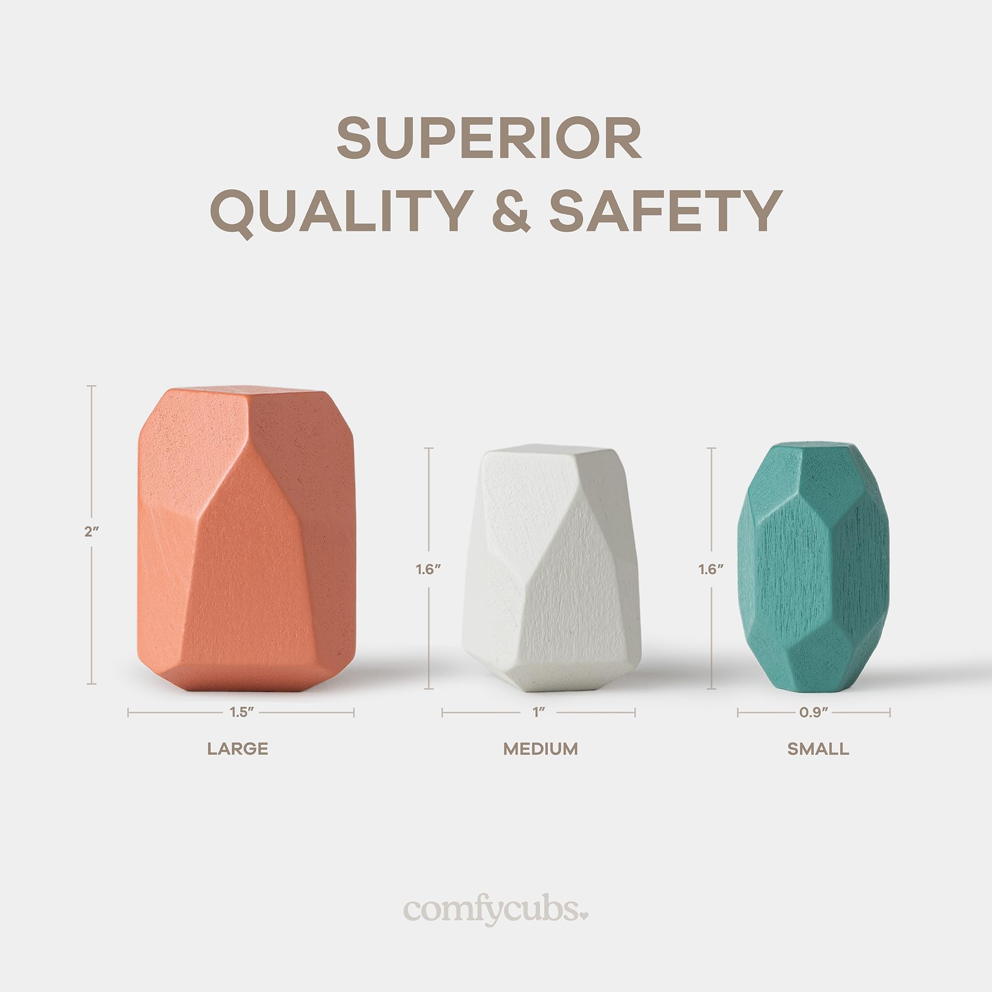 Comfy Cubs Stacking Rocks 36 piezas, 36 meses en adelante, bloques de apilamiento educativos para niños, promueve la imaginación, el equilibrio y las habilidades motoras finas, juguetes sensoriales de