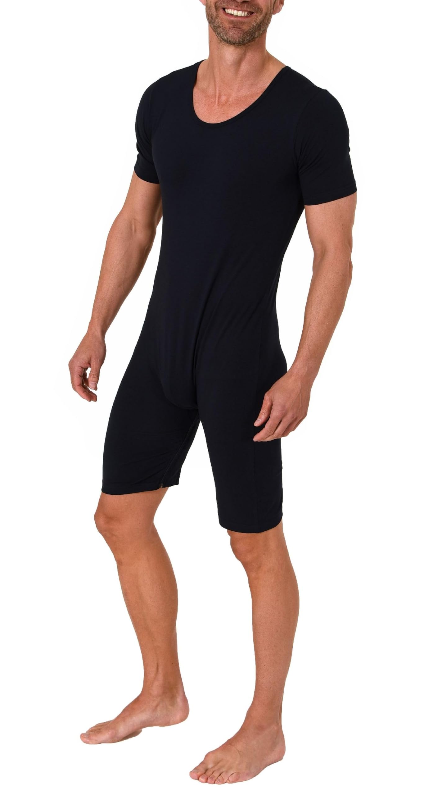 Normann Care Pflegebody Kurzarm - Unisex - mit Beinreißverschluss