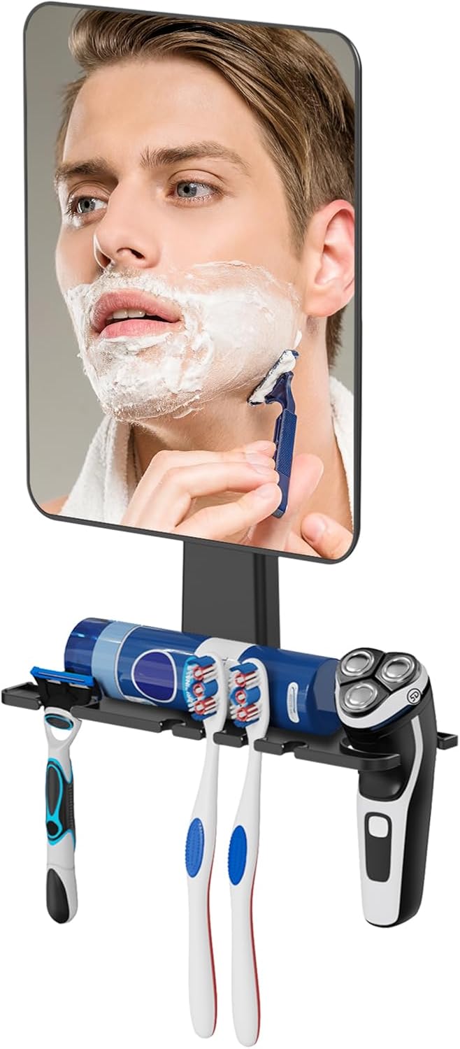 Jobsonslates Shower Shaving Mirror Fogless for Men, Anti