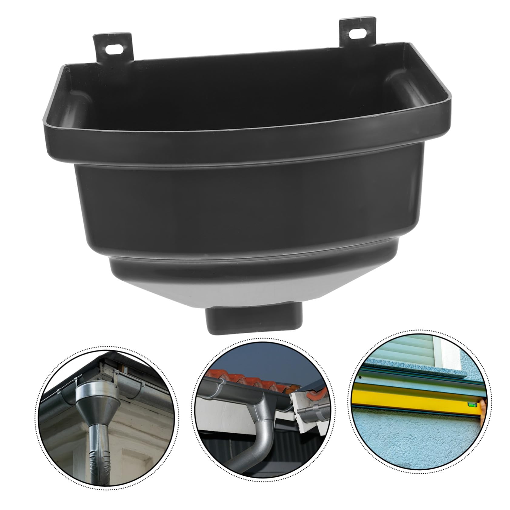 LIFKOME Conector Bajante Plástico para Canalón de Agua Lluvia Embudo Curvado para Desvío y Recolección de Agua de Lluvia Adaptador Resistente de PVC para Sistema de Drenaje Compatible con