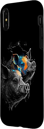 Miniatura 8 de iPhone 12 mini Artful Portrait of two Pigs Case