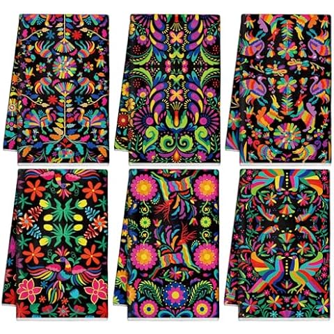 Breling Set of 6 Mexican Otomi Kitchen Towels Cover