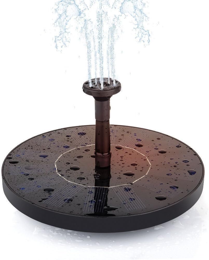 Outdoor Watering Submersible Pump,Solar Powered Bird bath Fountain Pump for Garden and Patio, Free Standing 1.4W Panel Floating Pump Kit Water Pump