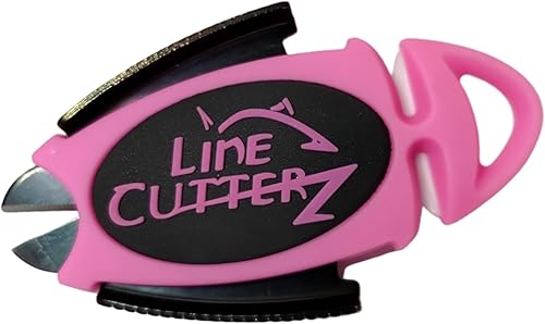 LINE CUTTERZ Cortador de cerámica híbrido dual patentado + cortador de línea de pesca de acero inoxidable micro tijeras - rosa