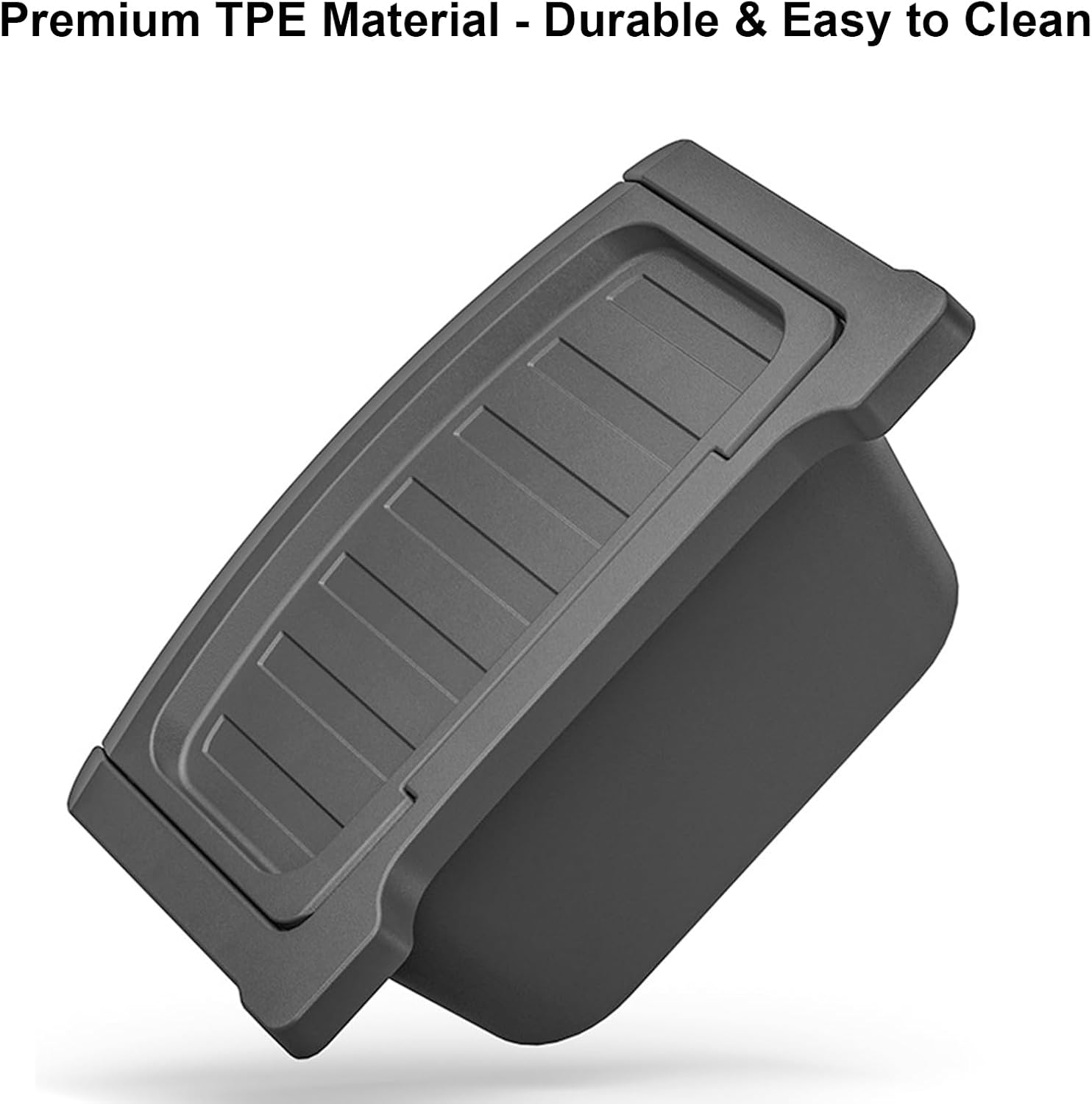 AAMHHM Rear Center Console Organizer for Tesla Model Y Juniper 2025 2026, Backseat Storage Box with Anti-Slip Lid, Tool-Free Drop-in Installation TPE Material
