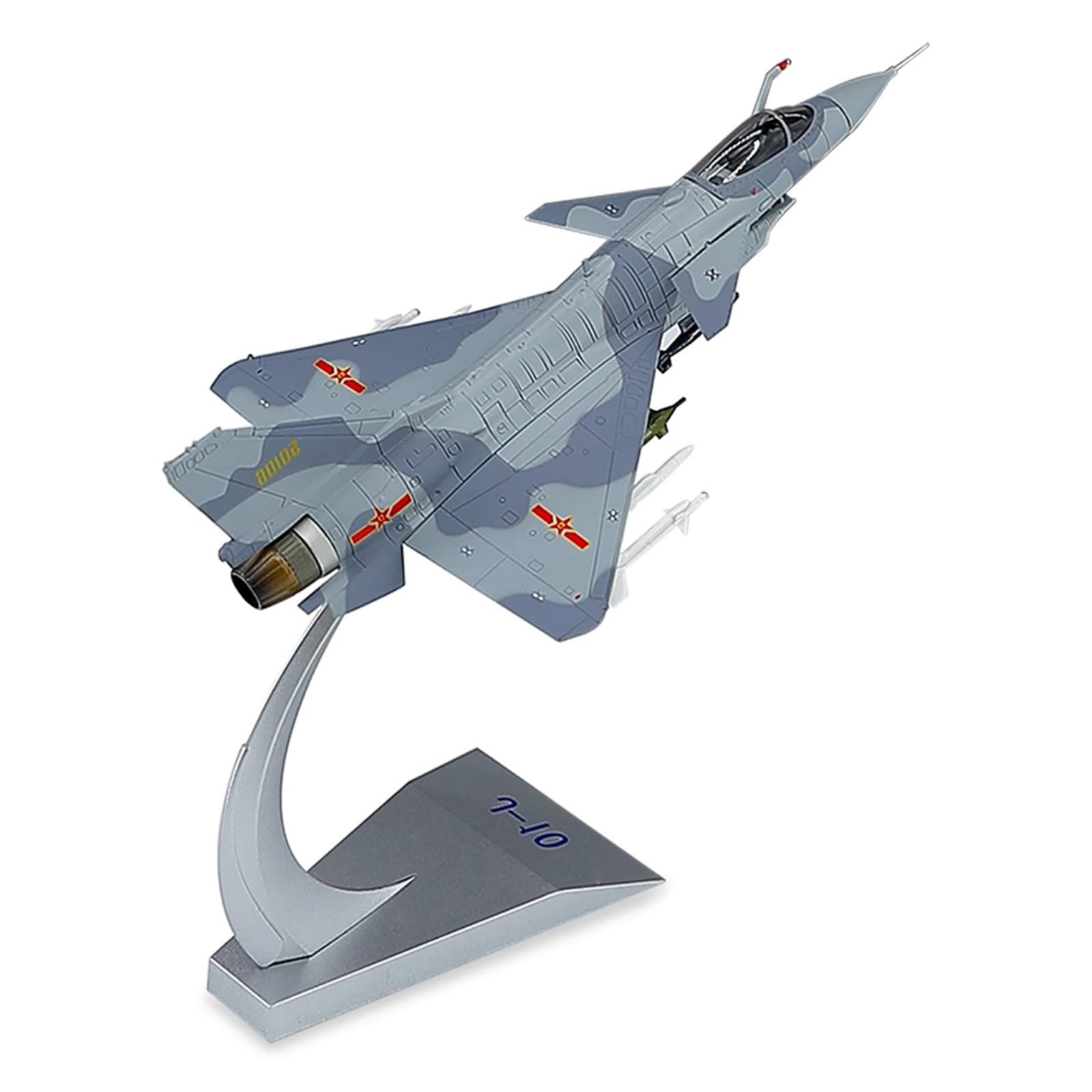 PTLYE Modelo de avión de Combate J-20 a Escala 9,6 1/72, Modelo de avión Jet coleccionables, Modelo de avión Fundido a presión para colección, Adorno de Regalo