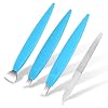 BEZOX Ingrown Toenail Removal Blades and Foot Callus Knife - 3 Different Blades Pedicure Knives with Toenail Lifter and Thick Nail File - Blue