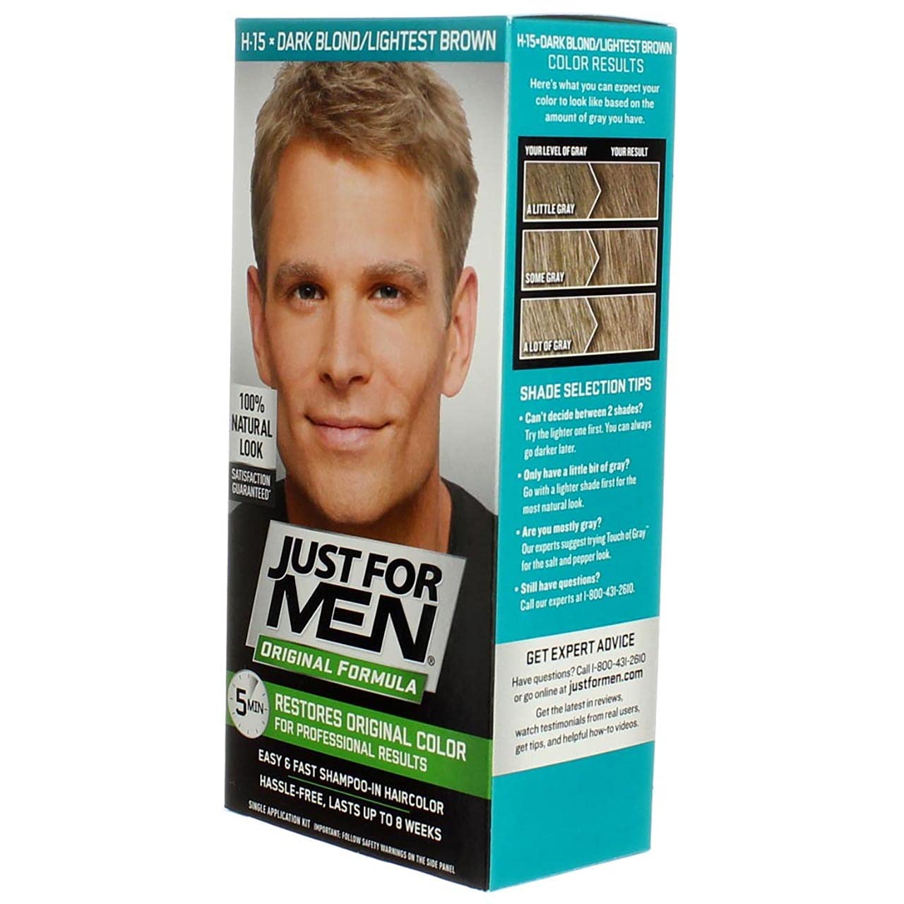 JUST FOR MEN Hair Color H-15 Dark Blond 1 Each (Pack of 10) : Beauty & Personal Care