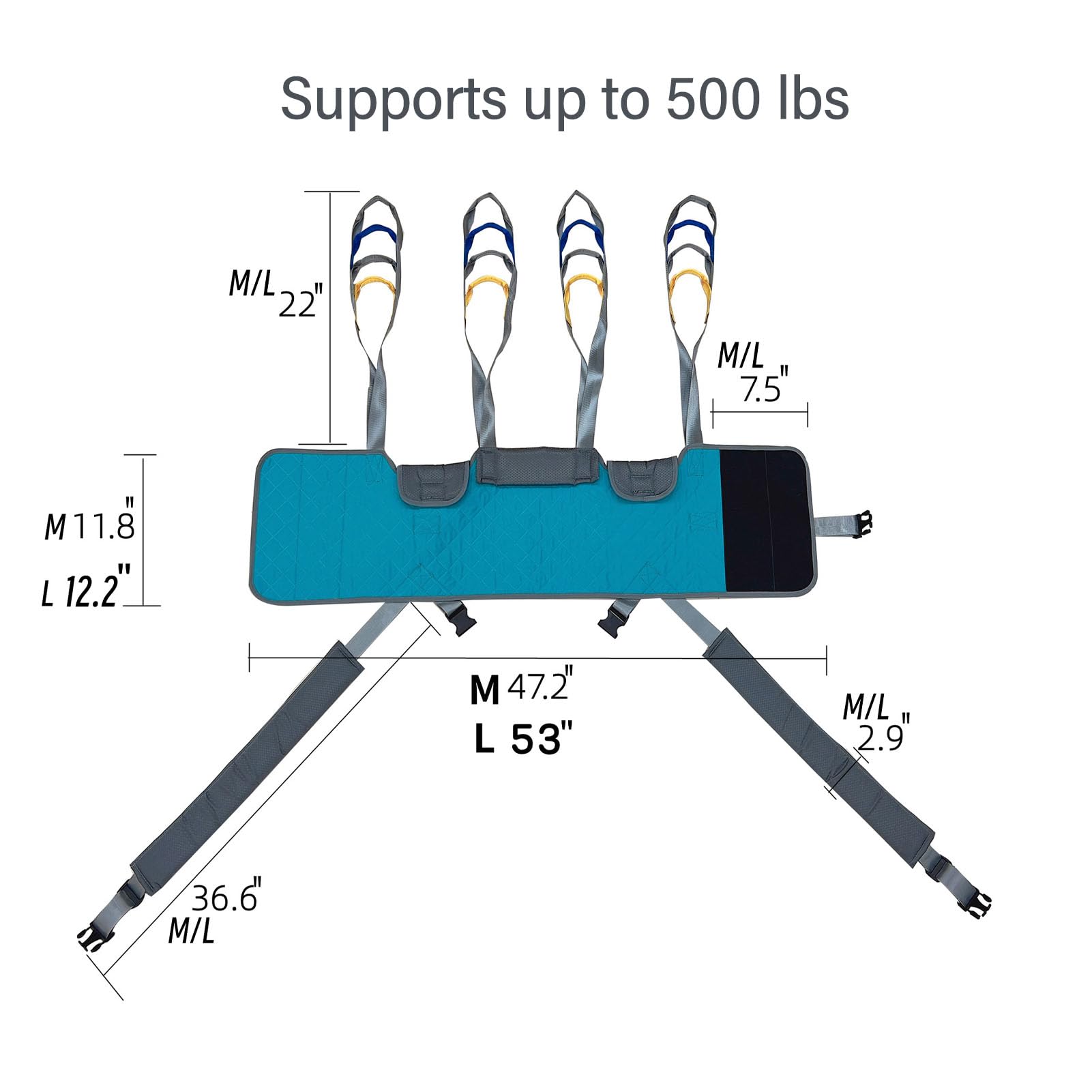Cinturón para Caminar con Eslinga para Caminar con Correas Ajustables, Diseño Cómodo para Equipo de Entrenamiento de Rehabilitación con Cinturón de Transferencia de Pacientes