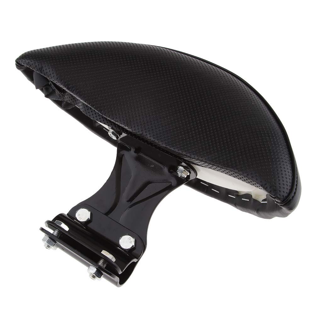Dossier réglable pour moto, coussin en PU – Ajustement universel – Noir