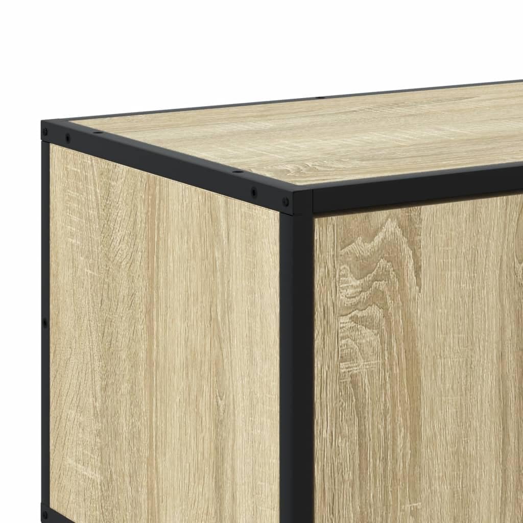 Mobile basso per TV in rovere Sonoma, 180 x 35 x 41 cm, in metallo
