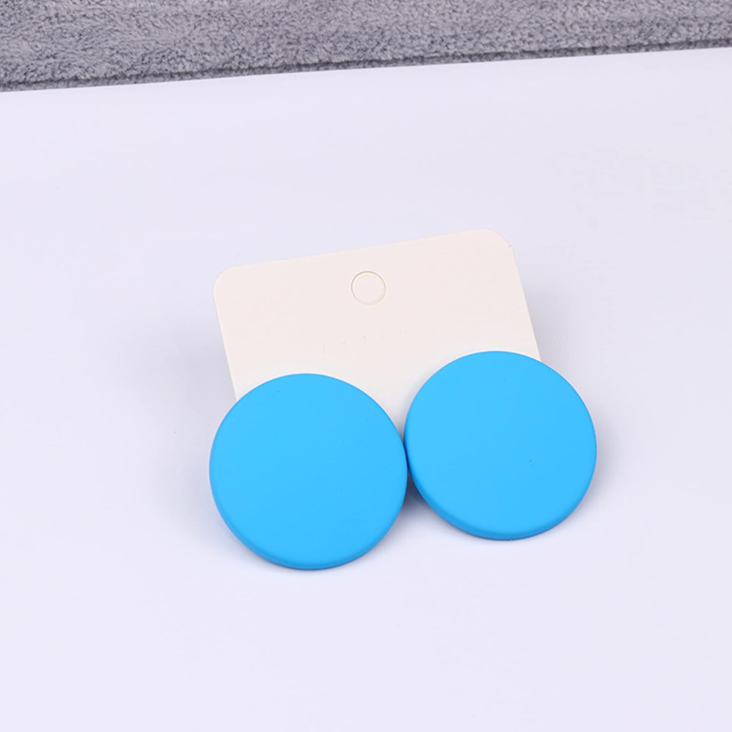 Big Round Circle Acrylic Resin Stud Earrings for Women Cute Candy Color Statement Neon Geometric Colorful Button Disc Stud Earrings Fashion Jewelry 80s - Image 5