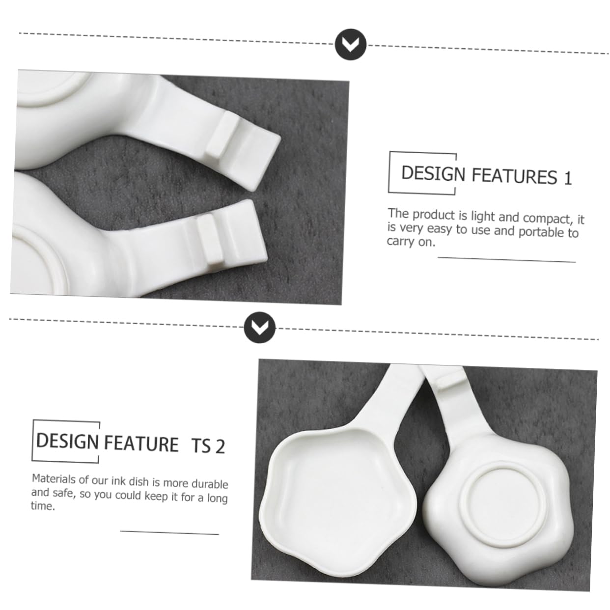 VILLFUL 40pcs Calligraphy Ink Butterfly Plastic Calligraphy Ink Dish Calligraphy Water Container Inkwell Painting Supplies Ink Mixing Tray Office Ink Plates with Cover Brush Holder White