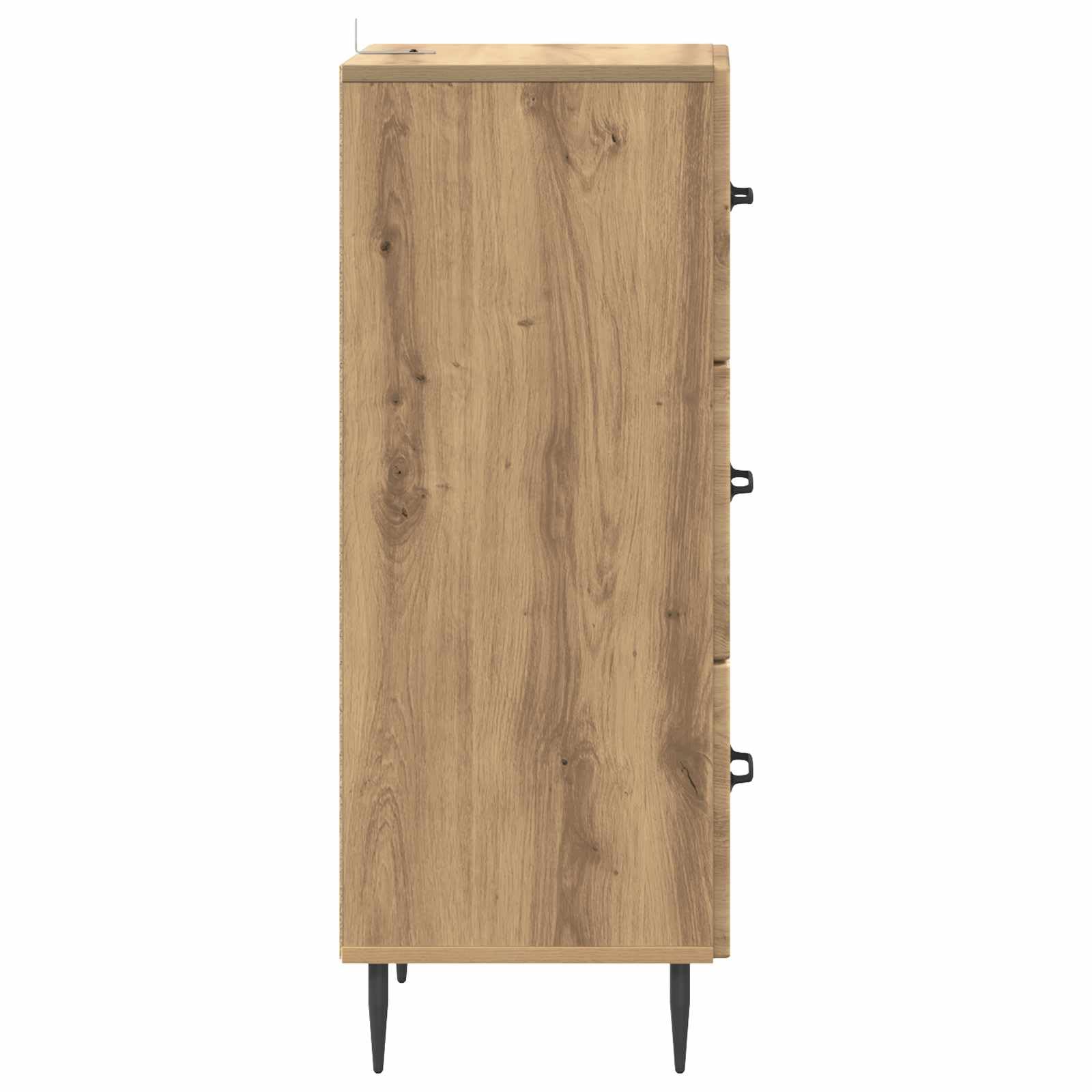 Cassettiera in rovere Artisan, 33 x 34,5 x 89,5 cm, con 3 cassetti, versatile per soggiorno, ufficio, corridoio e officina
