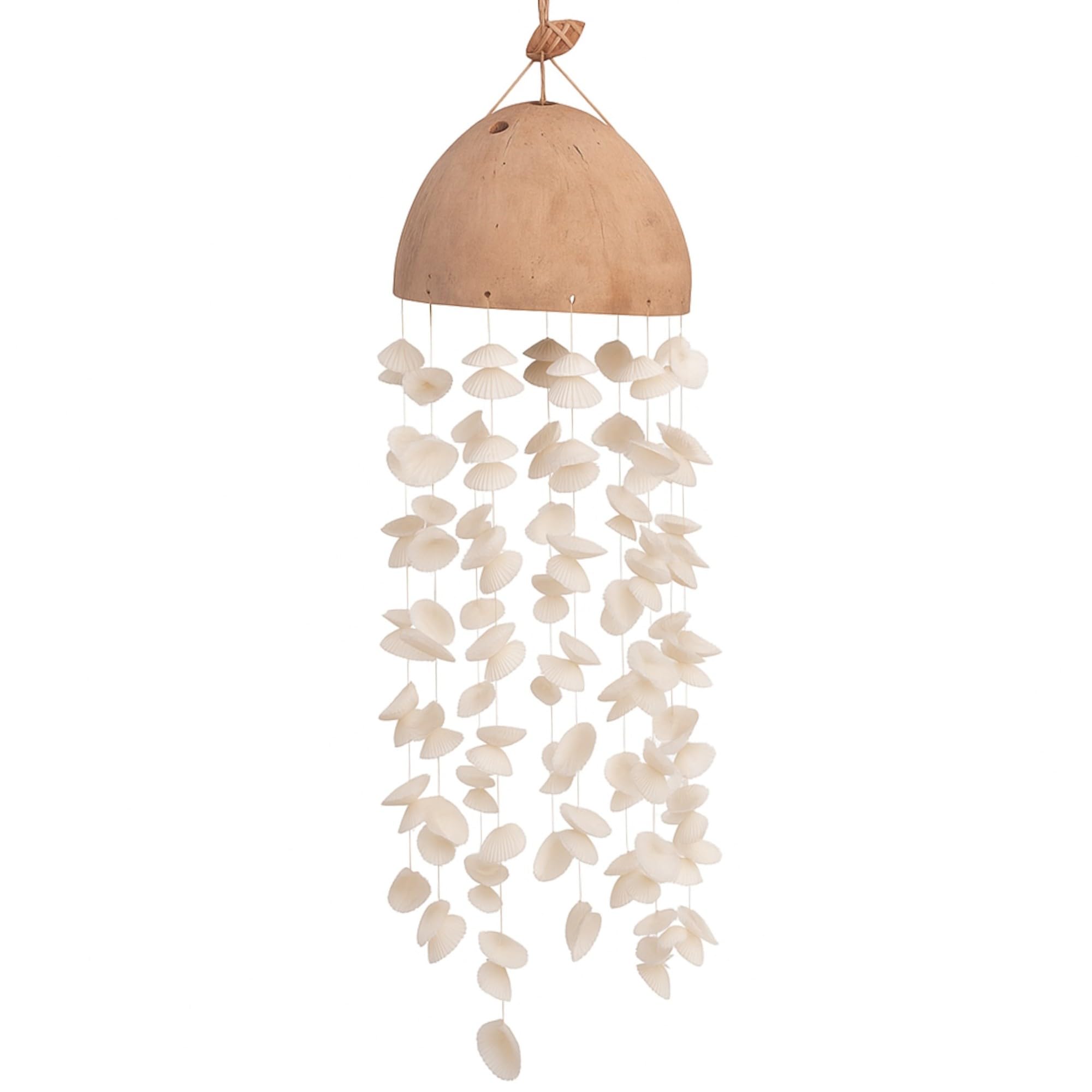 Carillon à Vent Capiz Coquillages MIJOMA 45cm - Décoration Intérieur Extérieur Jardin Terrasse - Fait Main